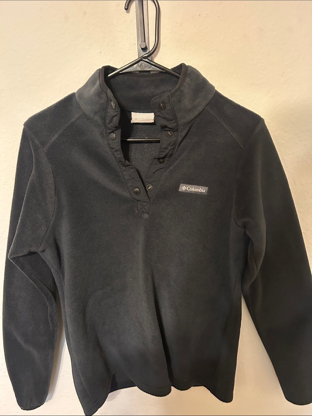 Columbia Charcoal Gray Snap-Front Fleece Pullover